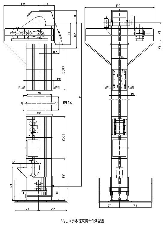環(huán)鏈斗提機圖紙 環(huán)鏈斗提機圖紙