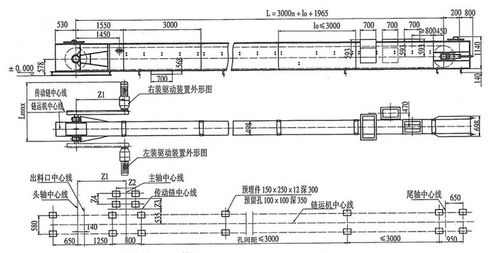 不銹鋼刮板輸送機(jī)圖紙 不銹鋼刮板輸送機(jī)圖紙
